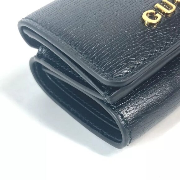 GUCCI logo Script Wallet Compact Wallet Mini Wallet Trifold wallet Unused - Picture 5 of 14